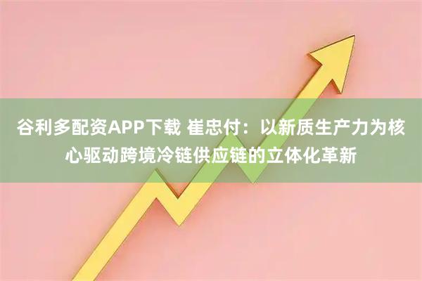 谷利多配资APP下载 崔忠付:以新质生产力为核心驱动跨境冷链供应链的立体化革新