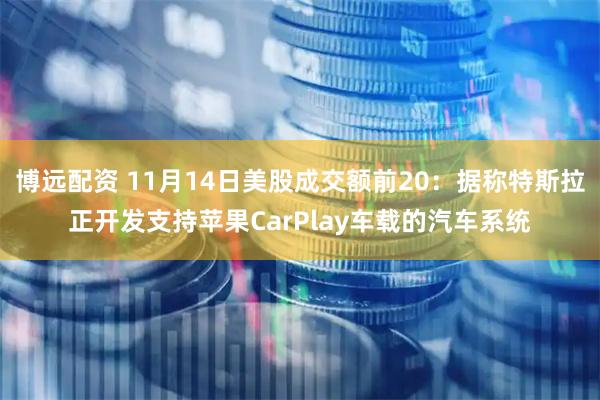 博远配资 11月14日美股成交额前20:据称特斯拉正开发支持苹果CarPlay车载的汽车系统