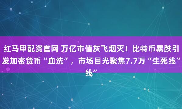 红马甲配资官网 万亿市值灰飞烟灭!比特币暴跌引发加密货币“血洗”,市场目光聚焦7.7万“生死线”