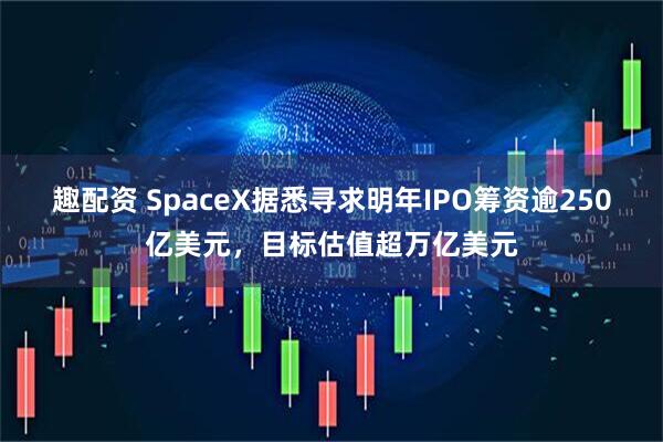 趣配资 SpaceX据悉寻求明年IPO筹资逾250亿美元，目标估值超万亿美元
